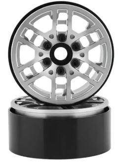 Max Speed Technology Toycoma 1.9" Beadlock Crawler Wheels (Silver) (2) - SSD00531