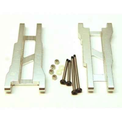 ST Racing Aluminum Heavy Duty Rear Suspension Arms w/ Lock-Nut Hinge-Pins, 1pr. Slash 2WD, Silver - STRT2555XS