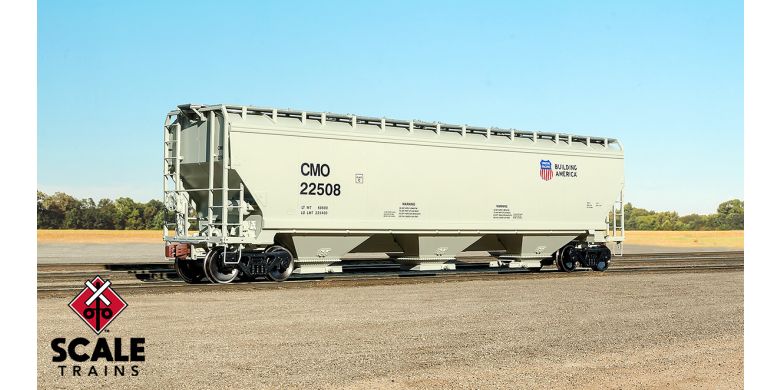 Scaletrains Operator HO Scale Gunderson 5188 Covered Hopper, CMO/Building America with UP Shield #22508 - SXT11325