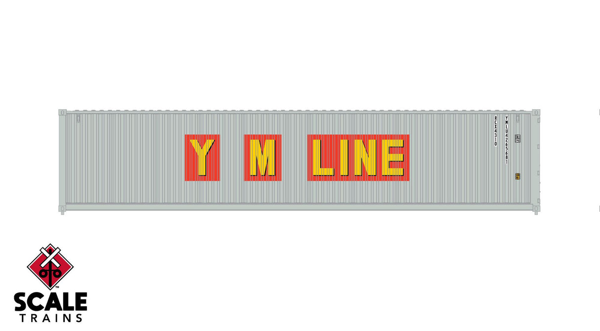 Operator HO 40' Modern Angled Corrugated Dry Container - Yank Ming / Original Logo - Single #4357129