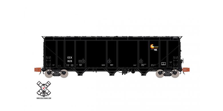Scaletrains Rivet Counter N Scale Thrall 5750 Carbon Black Covered Hopper, Columbian Chemicals/CCX #852 - SXT32106