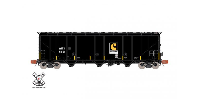 Scaletrains Rivet Counter N Scale Thrall 5750 Carbon Black Covered Hopper, Witco/WITX #5880 - SXT32116
