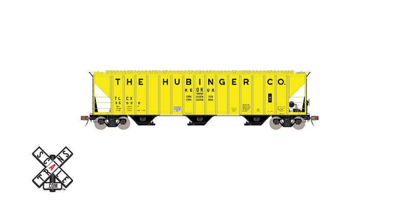 Scaletrains Rivet Counter HO Scale Pullman-Standard PS-2CD 4785 Covered Hopper, Hubinger/TLCX # 35008 - SXT33042
