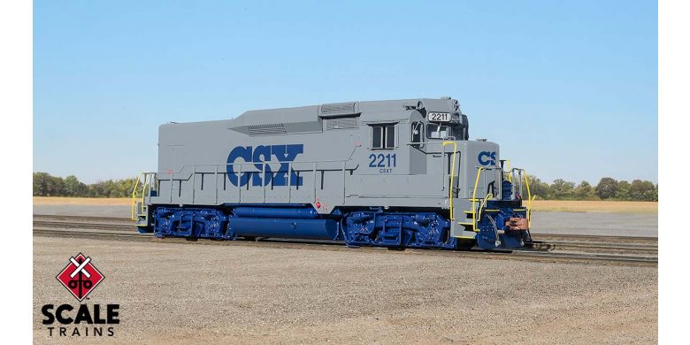 Scaletrains Rivet Counter HO Scale EMD GP30 RDMT Road Slug, CSX/Stealth G / 2225 / DCC & Sound Equipped - SXT33360