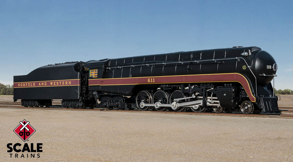 Fox Valley Models HO Scale N&W Class J 4-8-4, Norfolk & Western/Late As Built #611 - DCC Ready