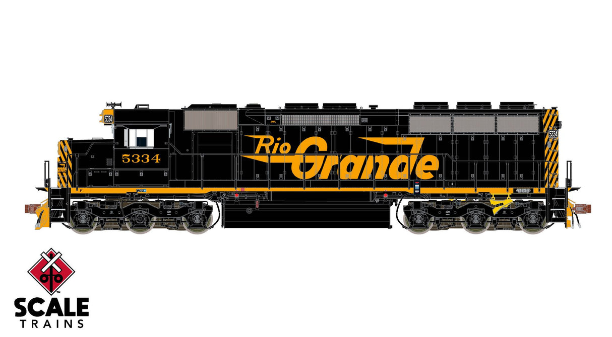 Scaletrains Rivet Counter HO Scale EMD SD45 Phase IIb1, Rio Grande/Large Billboard Lettering #5334 - DCC Ready
