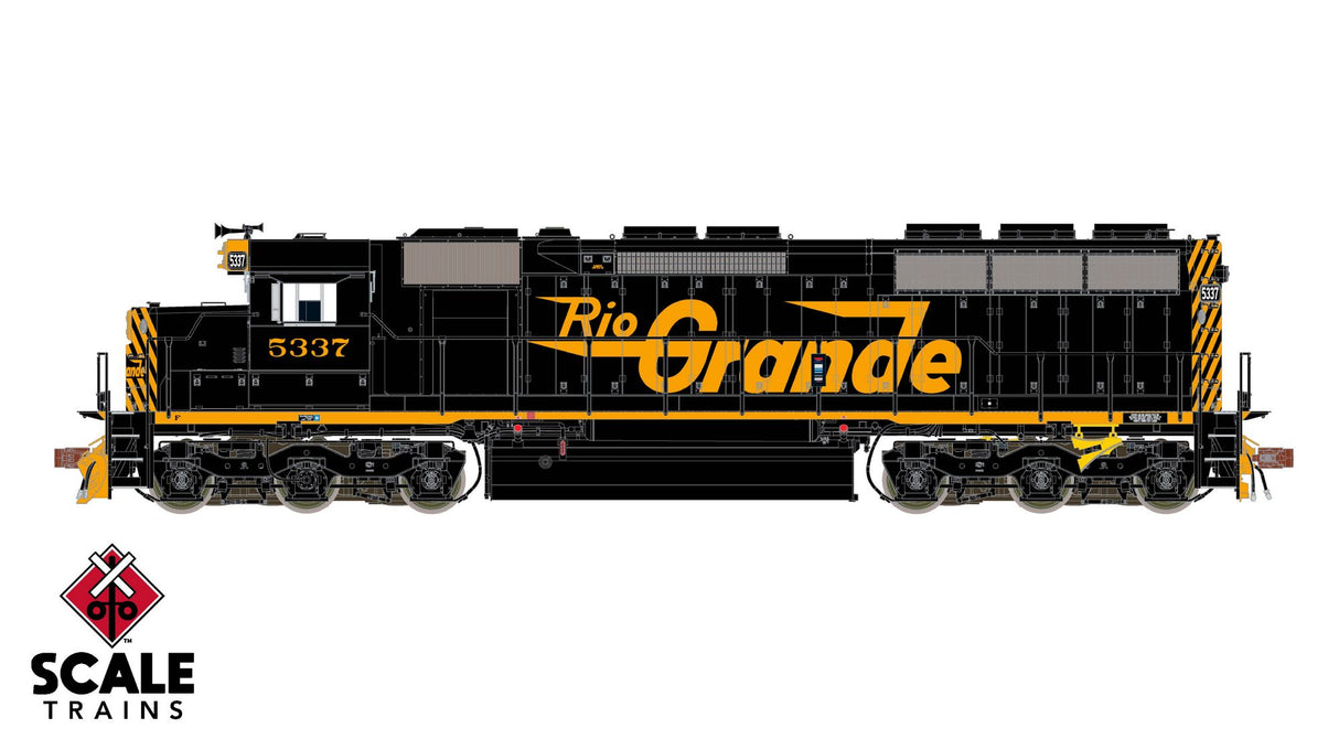 Scaletrains Rivet Counter HO Scale EMD SD45 Phase IIb1, Rio Grande/Large Billboard Lettering #5337 - DCC Ready