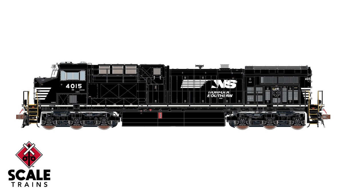 Rivet Counter HO Scale GE AC44C6M w/DCC & Sound - Norfolk Southern / NS - Horsehead #4015