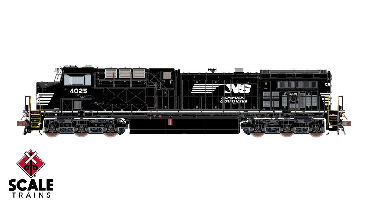 Rivet Counter HO Scale GE AC44C6M w/DCC & Sound - Norfolk Southern / NS - Horsehead #4025