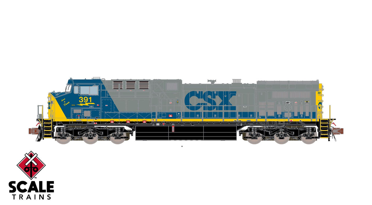 Rivet Counter N Scale GE AC4400 w/DCC/Sound - CSX / CSXT / YN2 Spirit of Dante #391