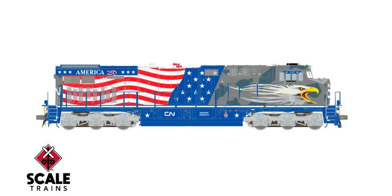 Scaletrains Rivet Counter HO Scale GE ES44 - Canadian National (CN) #2026 (America250 / Screaming Eagle) - DCC / Sound Equipped