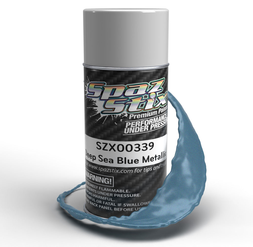 Spaz Stix Deep Sea Blue Metallic Aerosol Paint, 3.5oz Can - SZX00339