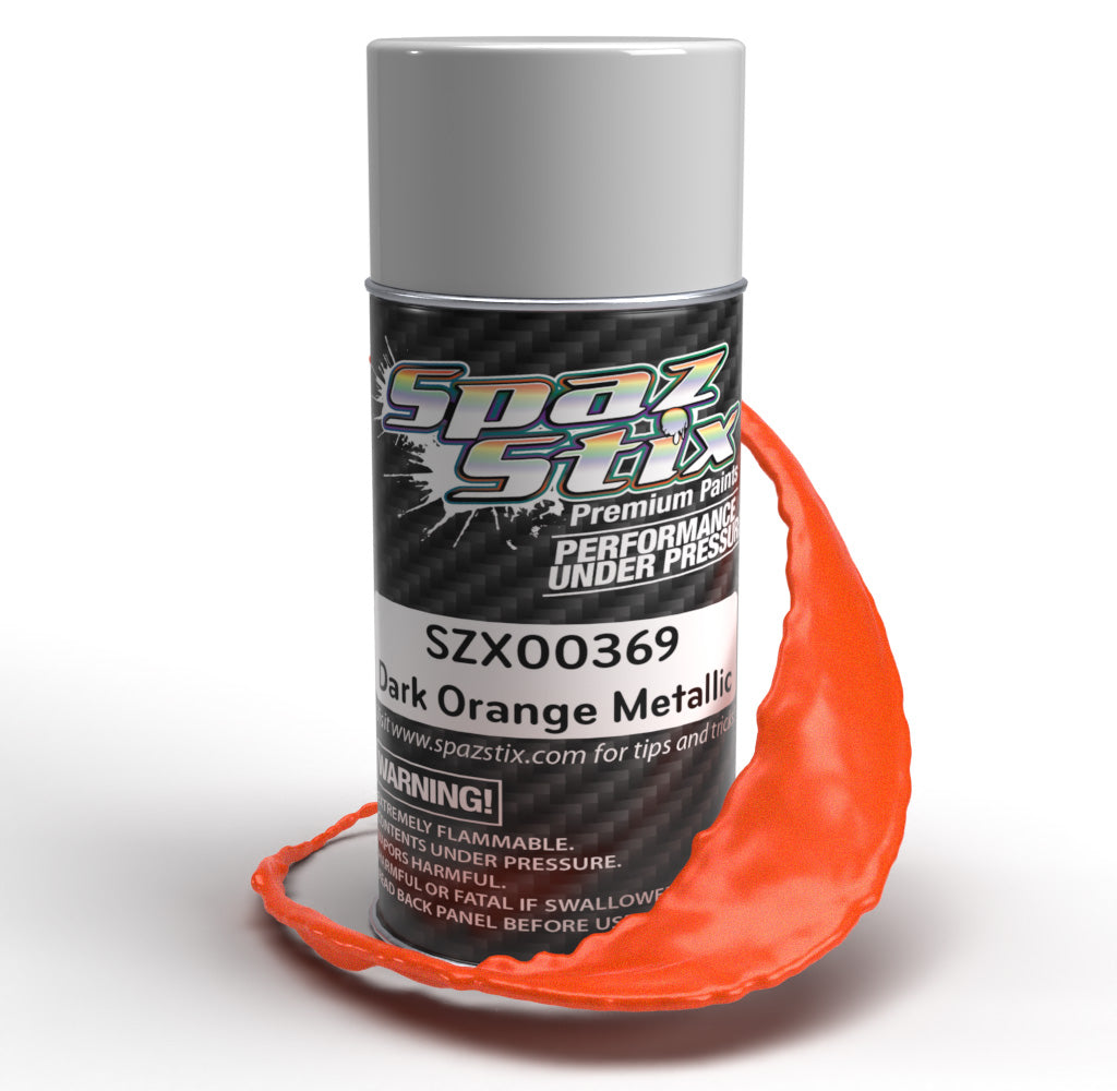 Spaz Stix Dark Orange Metallic Aerosol Paint, 3.5oz Can - SZX00369