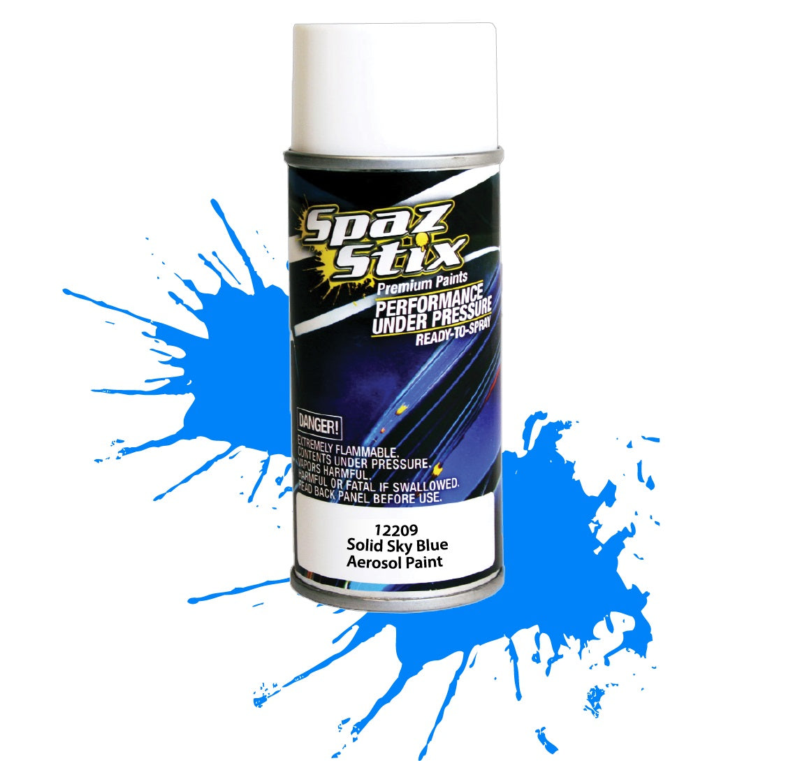 Spaz Stix Solid Sky Blue Aerosol Paint, 3.5oz Can - SZX12209