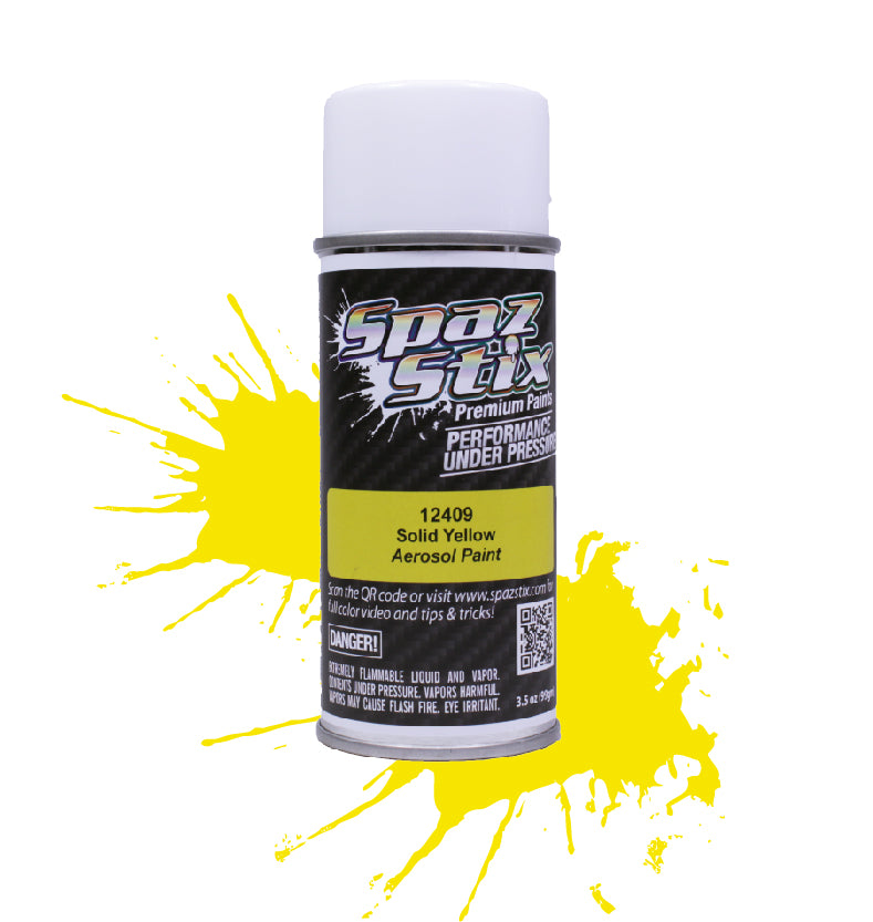 Spaz Stix Solid Yellow Aerosol Paint, 3.5oz Can - SZX12409