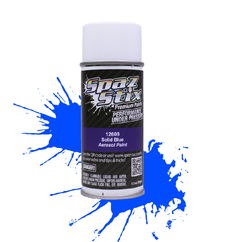 Spaz Stix Solid Blue Aerosol Paint, 3.5oz Can - SZX12609