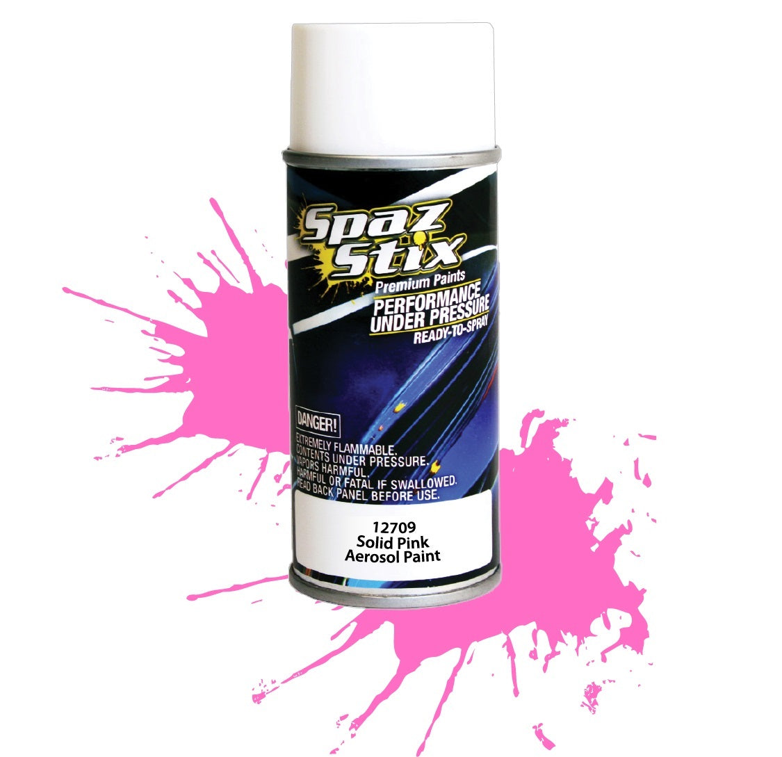 Spaz Stix Solid Pink Aerosol Paint, 3.5oz Can - SZX12709