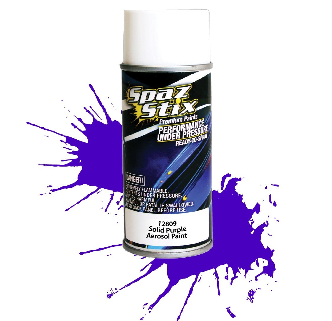 Spaz Stix Solid Purple Aerosol Paint, 3.5oz Can - SZX12809