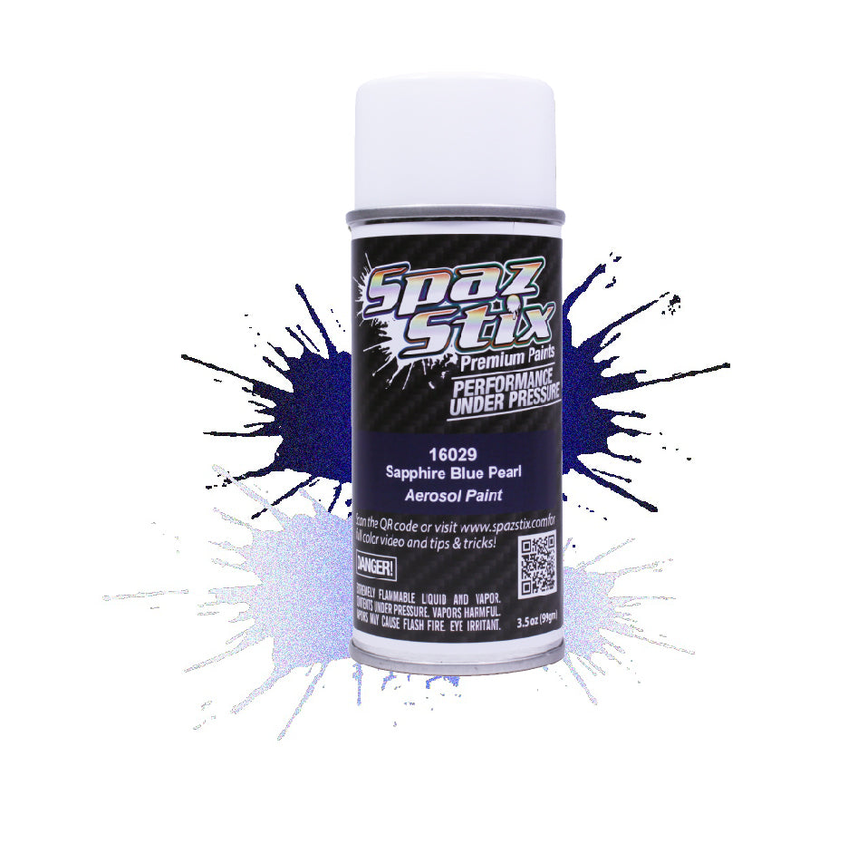 Spaz Stix Sapphire Blue Pearl Aerosol Paint, 3.5oz Can - SZX16029