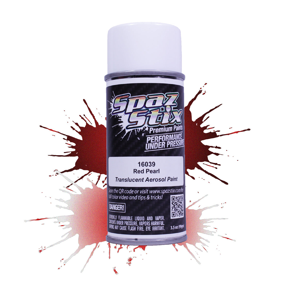 Spaz Stix Red Pearl Aerosol Paint, 3.5oz Can - SZX16039