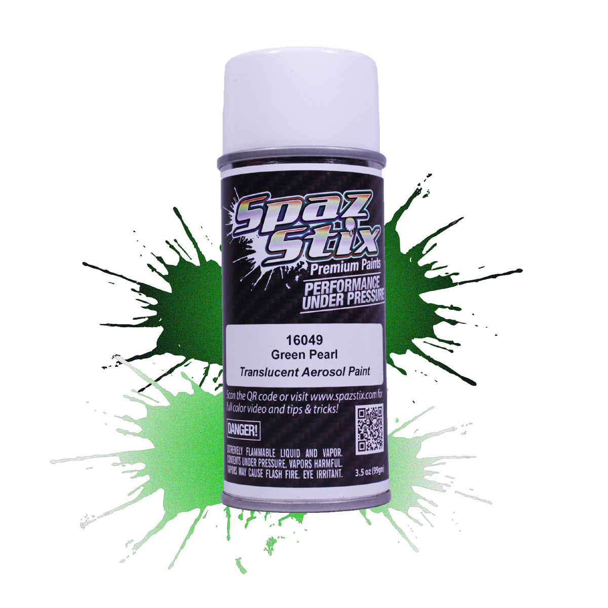 Spaz Stix Green Pearl Aerosol Paint, 3.5oz Can - SZX16049