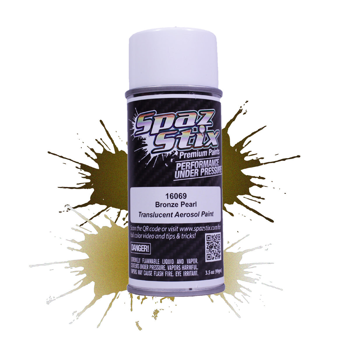 Spaz Stix Bronze Pearl Aerosol Paint, 3.5oz Can - SZX16069