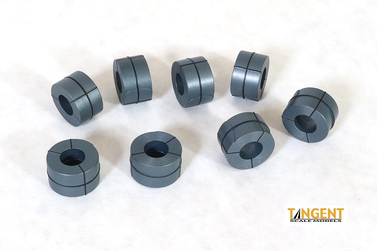 Tangent Scale Models TAN1401 Banded Steel Coils 8-Pack - Painted and Assembled - TAN1401