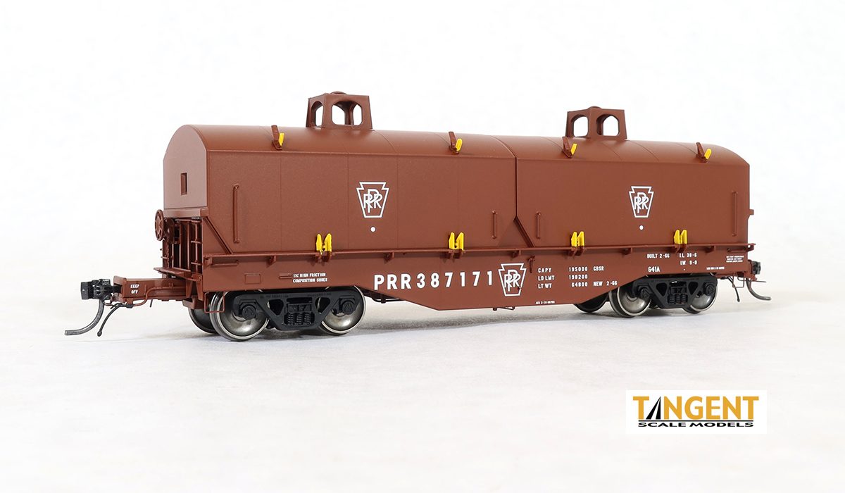 Tangent Scale Models Pennsylvania Railroad (PRR) "G41A Delivery 1966" w/ Hoods PRR Shops G41A Coil Car #387166 - TAN27010-10