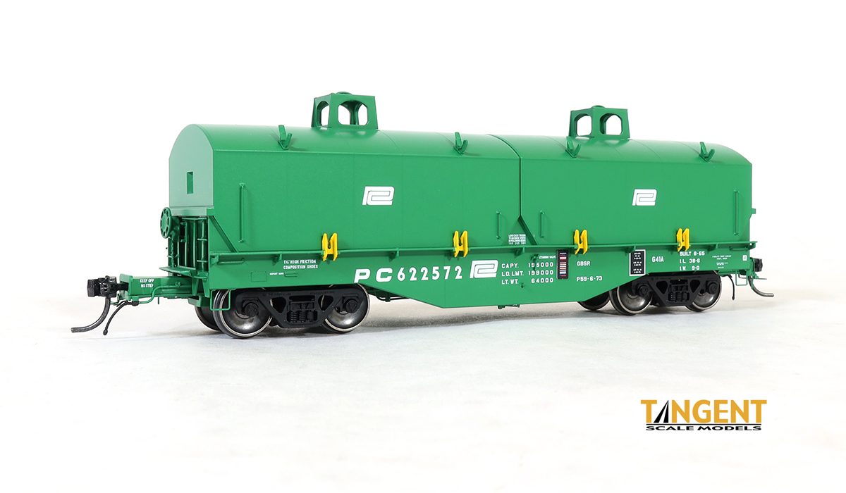 Tangent Scale Models Penn Central (PC) "G41A Repaint 1973" w/ Hoods PRR Shops G41A Coil Car #622698 - TAN27011-11