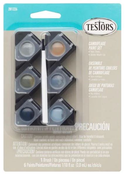 Testors Acrylic Paint Pod 6 Piece Set, Camouflage - TES281226