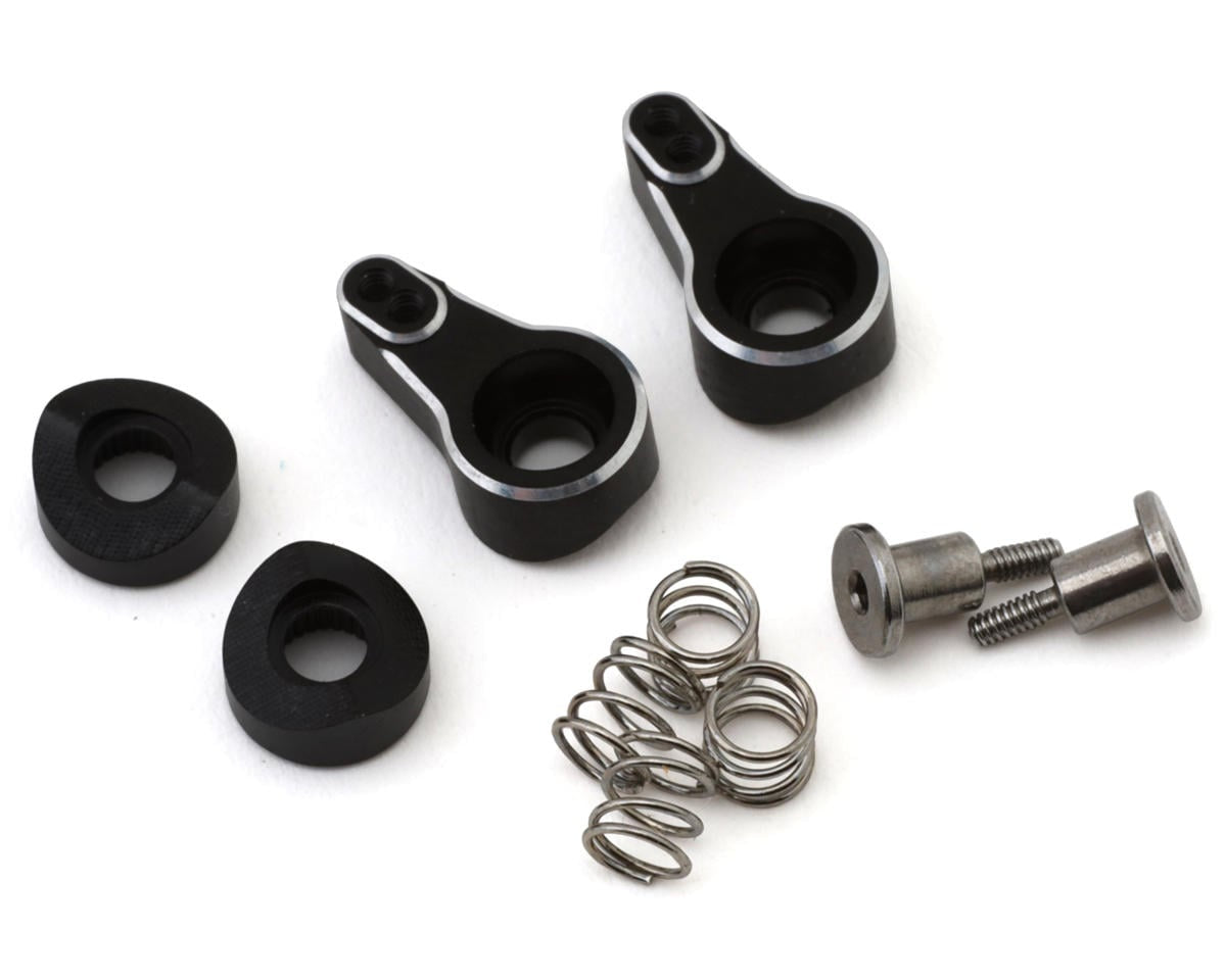 Treal Hobby Axial SCX30 7075 Aluminum Servo Savers (Black) (28T) (2)
