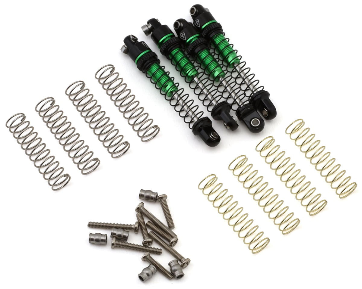 Treal Hobby Axial SCX30 29mm Aluminum Extended Threaded Shocks (Green) (4)