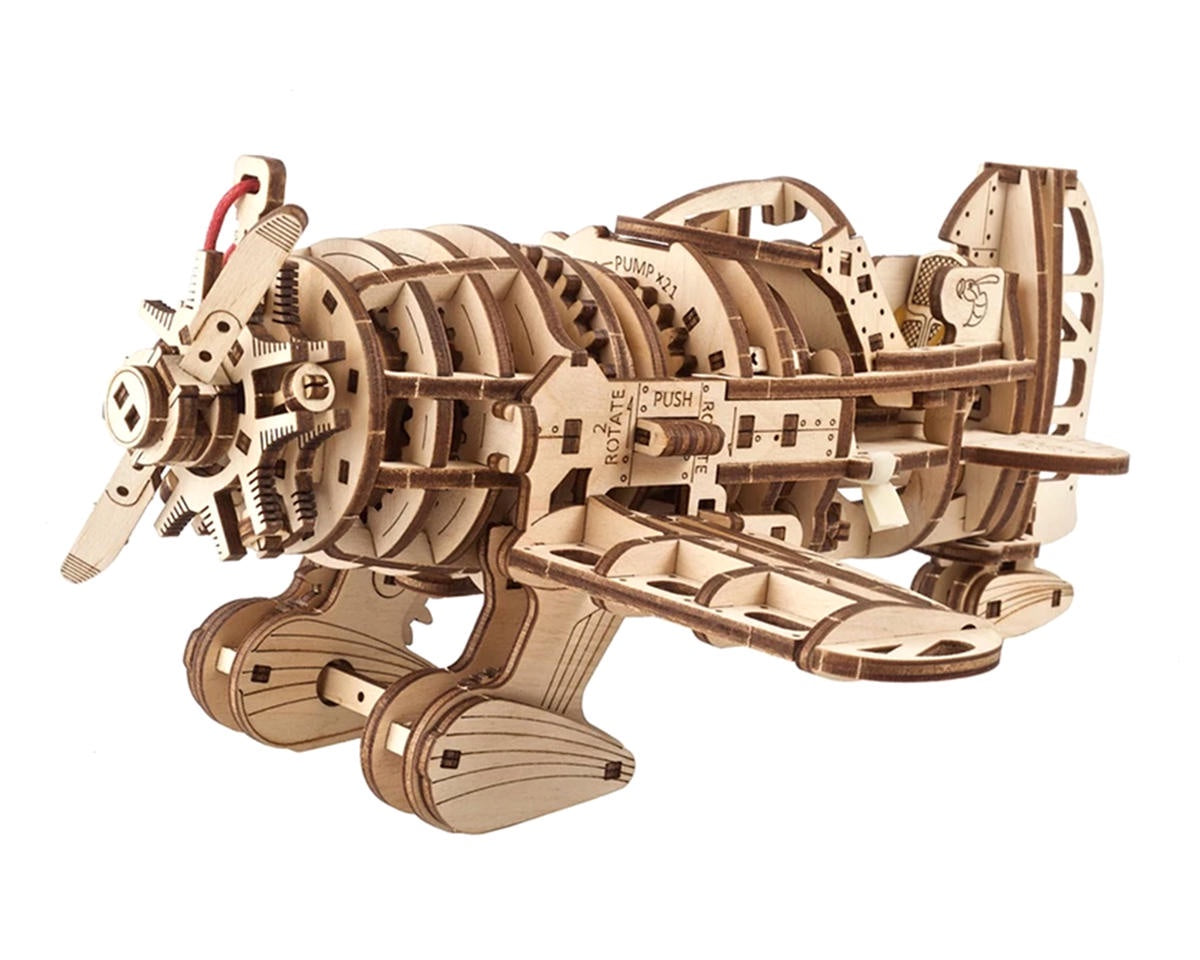 UGears Mad Hornet Airplane Wooden Mechanical Model Kit