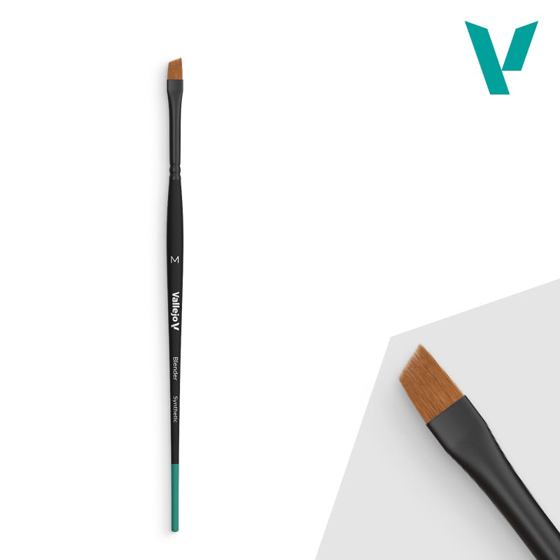 Vallejo B05002 Blender Series Flat Angled Synthetic Brush medium