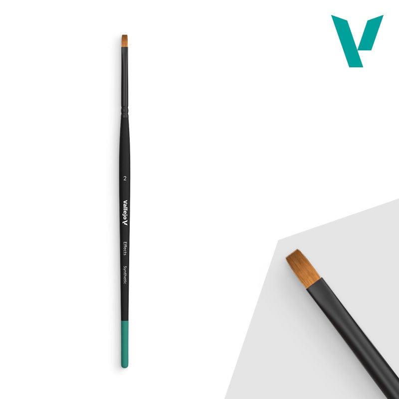 Vallejo B04002 Effects series Flat Synthetic brush #2