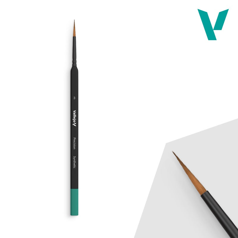 Vallejo B03003 Precision series Synthetic Brush Triangle Handle #3
