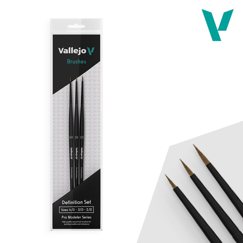 Vallejo B01990 Pro Modeler Natural Hair - Definition Set