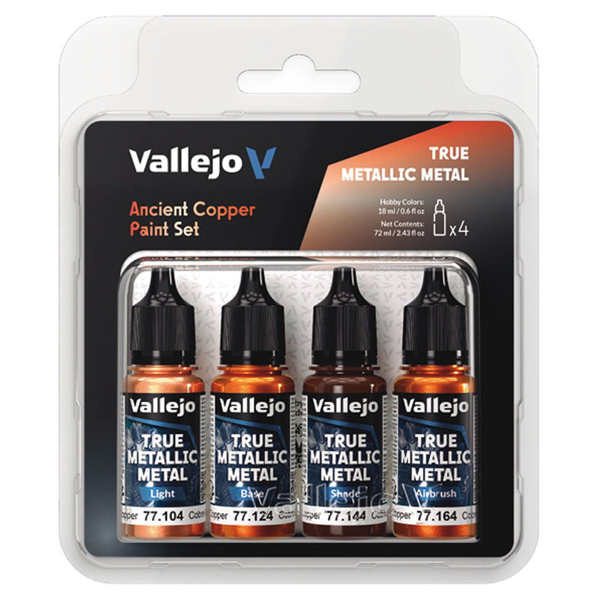 Vallejo 77.253 True Metallic Ancient Copper (4 colors)