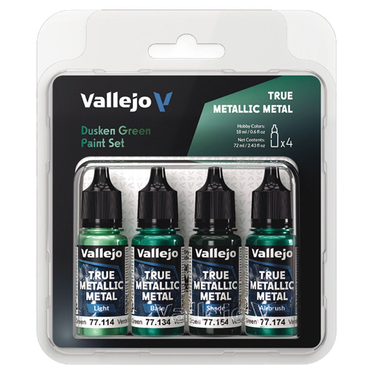 Vallejo 77.257 True Metallic Dusken Green (4 colors)
