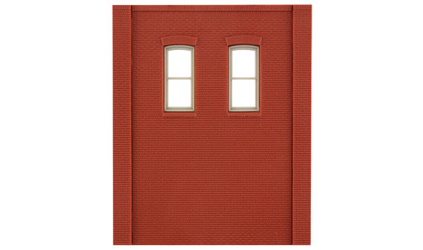 Design Preservation Models  DPM HO Modular Building System(TM) -- Two-Story Wall Sections w/2 2nd-Story Rectangular Windows - Kit - WOO30139