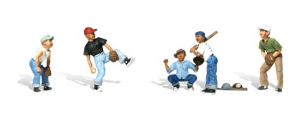 Woodland Scenics Baseball Players - Scenic Accents(R) -- Set I pkg(5) - WOOA1869