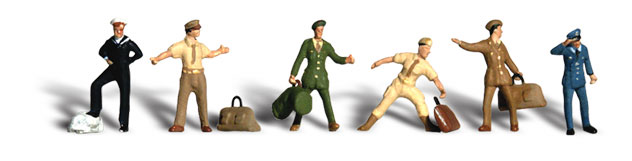 Woodland Scenics Uniformed Travelers - Scenic Accents(R) -- pkg(6) - WOOA1892