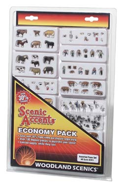 Woodland Scenics HO Economy Figure Assortment, Farm - WOOA2051
