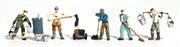 Woodland Scenics Scenic Accents(R) Figures -- Roofers pkg(6) - WOOA2128