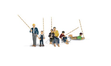 Woodland Scenics Scenic Accents(R) Figures -- Gone Fishing pkg(6) - WOOA2751