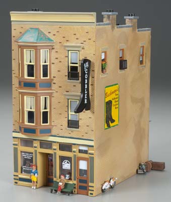 Woodland Scenics O Scale J.W. Cobbler - Built-&-Ready Landmark Structures(R) -- Assembled - 5-3/8 x 7-7/8 x 10-1/4" 13.6 x 20 x 26cm - WOOBR5843