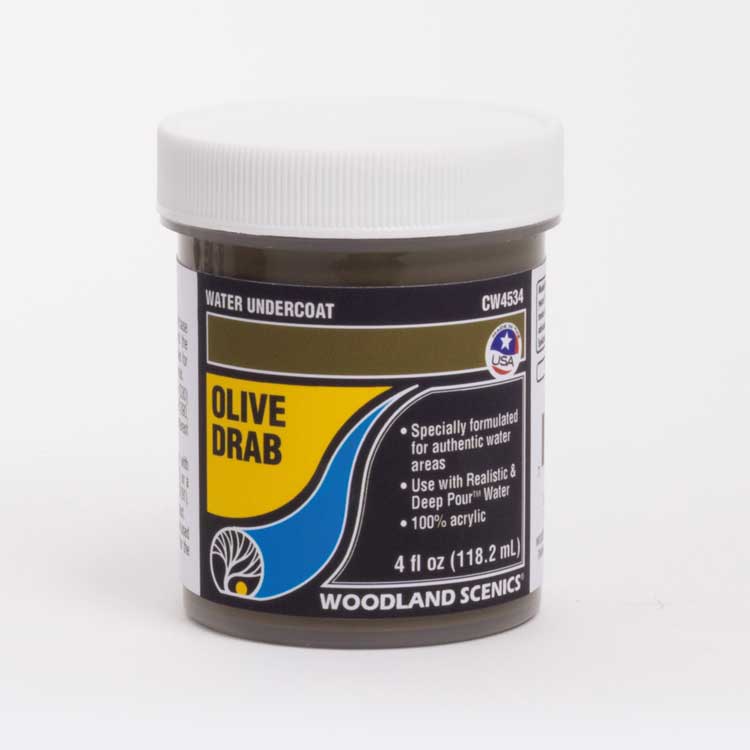 Woodland Scenics Water Undercoat, Olive Drab - WOOCW4534