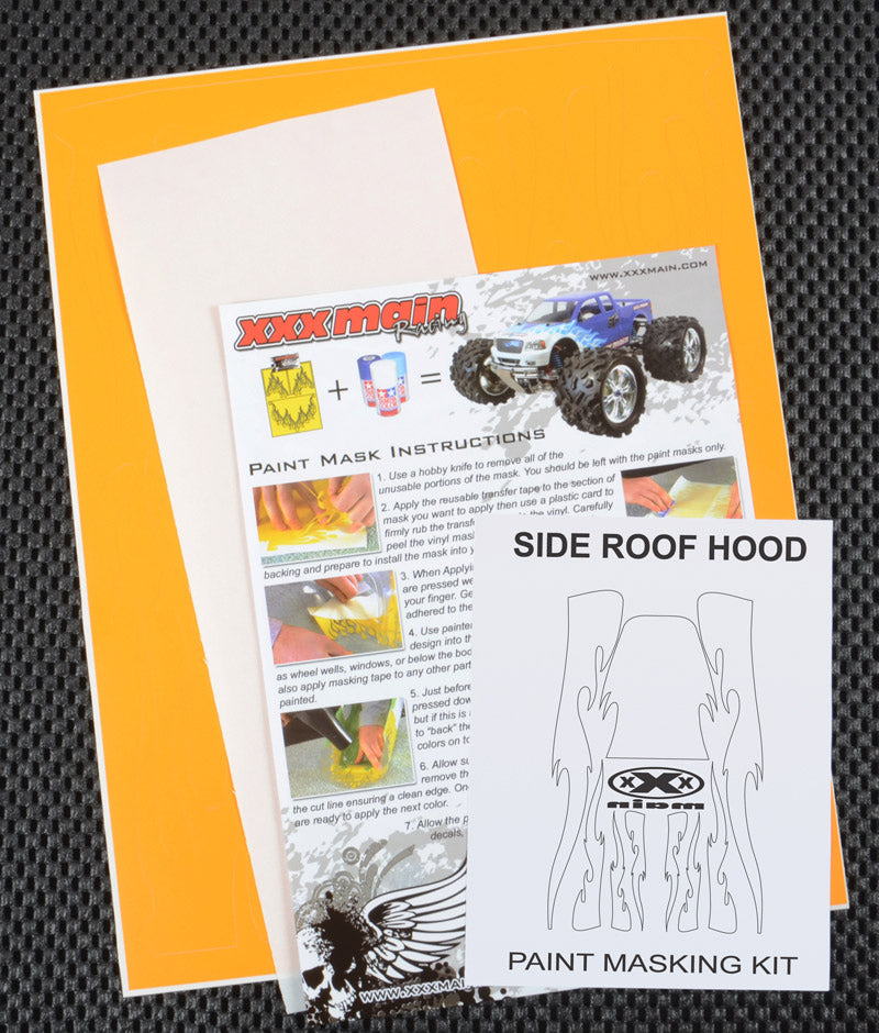 XXX Main Racing Side, Hood, and Roof Paint Mask - XXXM008L