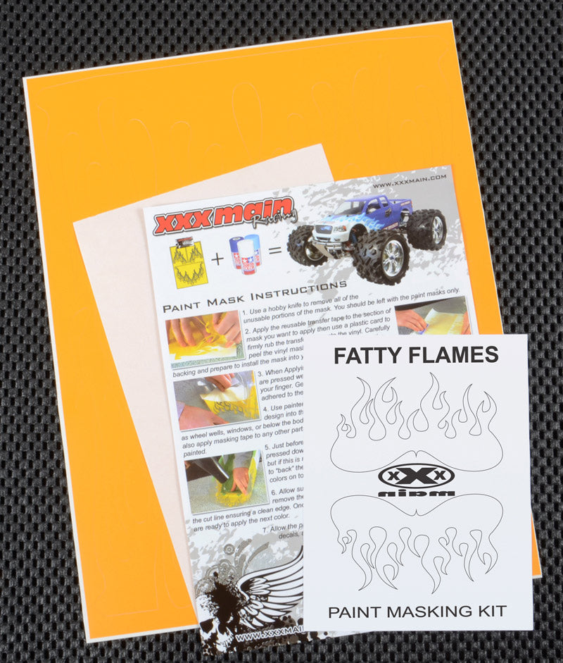 XXX Main Racing Fatty Flames Paint Mask - XXXM021L