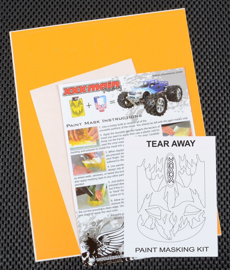 XXX Main Racing Tear Away Paint Mask - XXXM036L